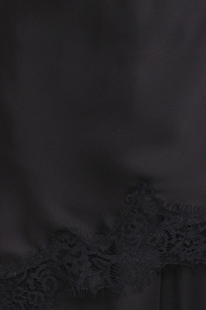 Clara Asymmetrical Lace Top Black