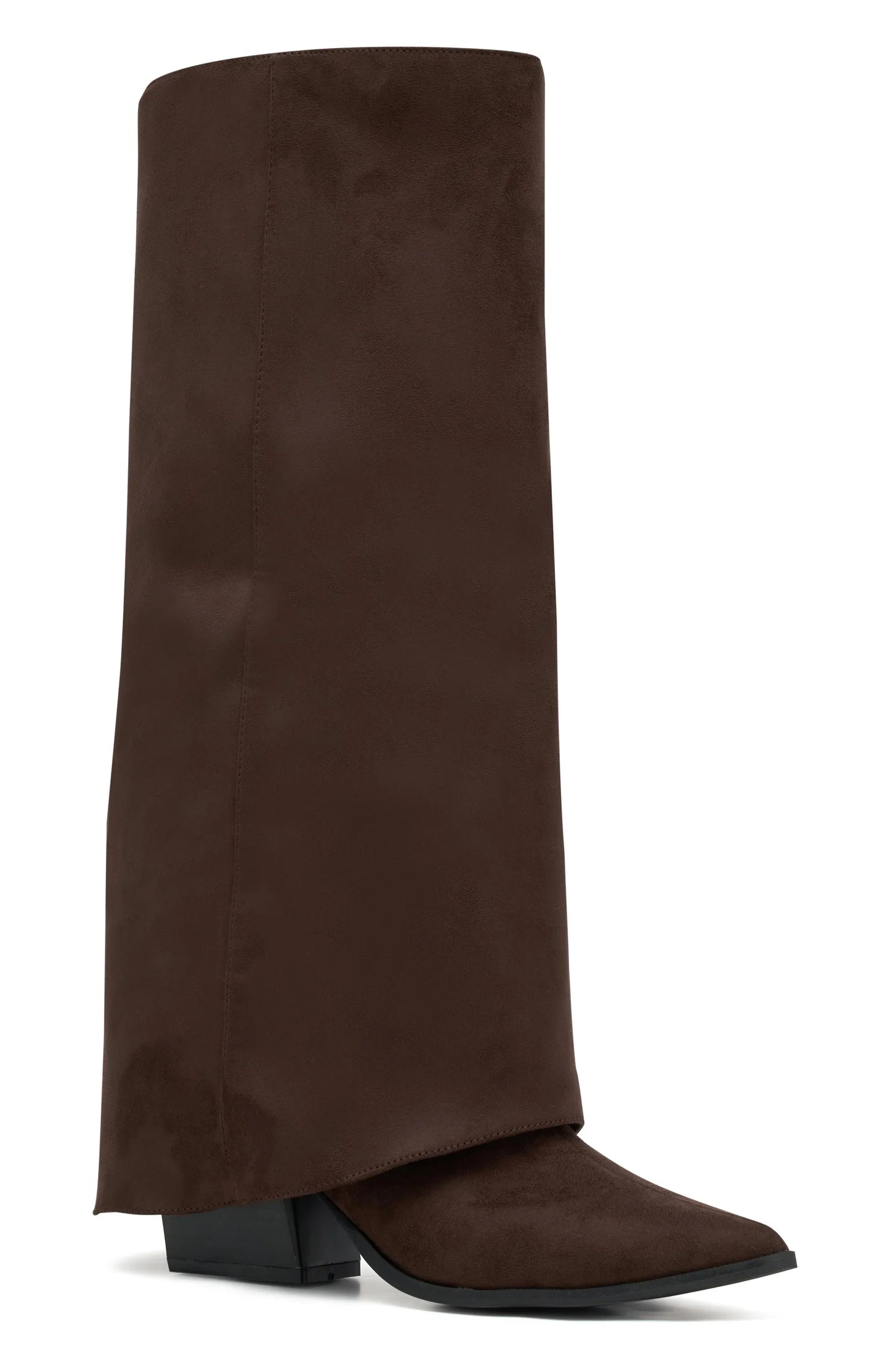 Im That Girl Knee High Boots Chocolate Faux Suede