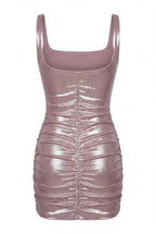 Light shimmering pink mini dress