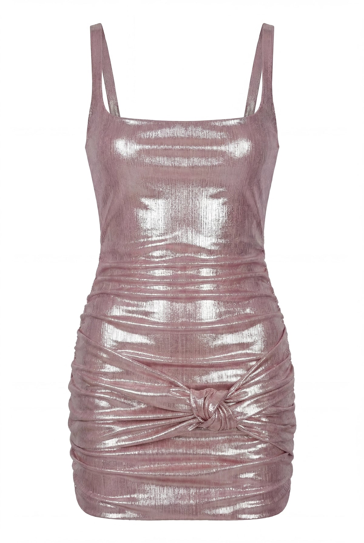 Light shimmering pink mini dress