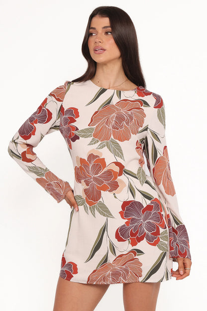 Elanira Mini Dress Fall Floral