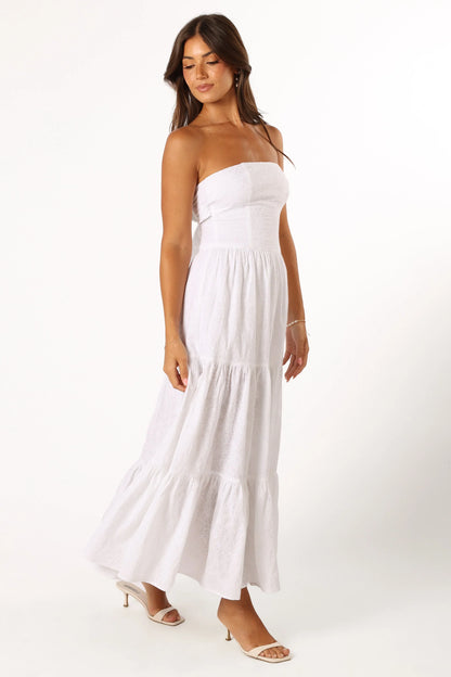 Florina Midi Dress White Floral
