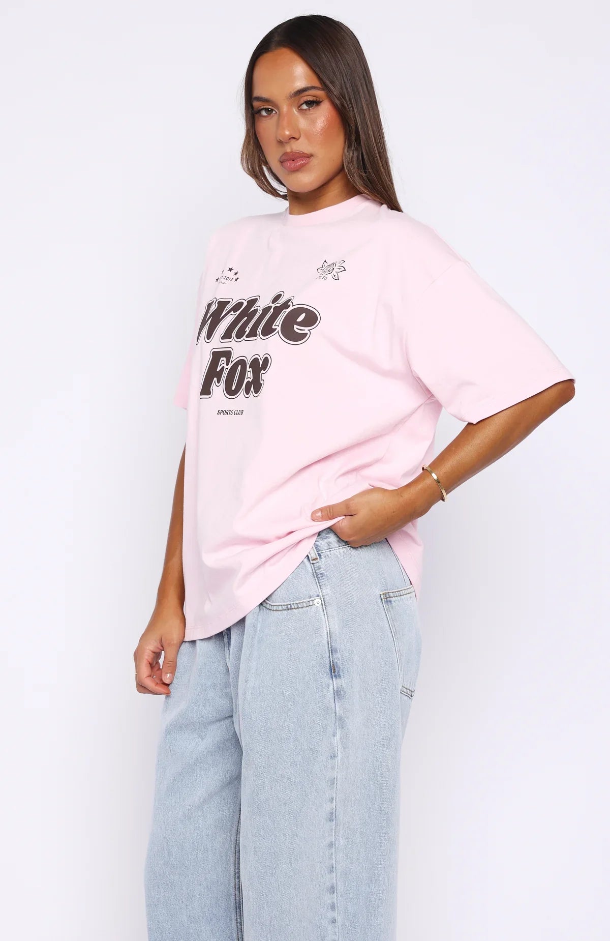 Seeing Stars Oversized Tee Pink