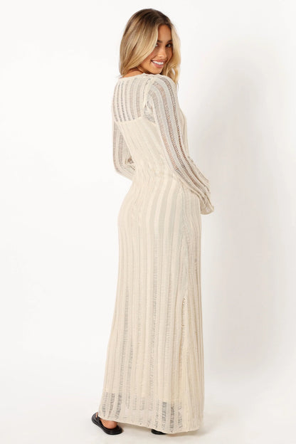 Jaye Long Sleeve Maxi Dress Cream