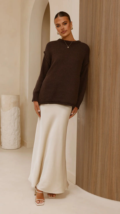 Delvine Knit Jumper Chocolate