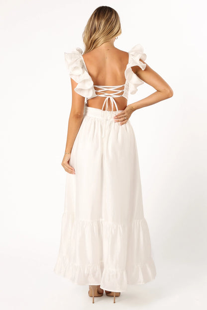 Josey Midi Dress White