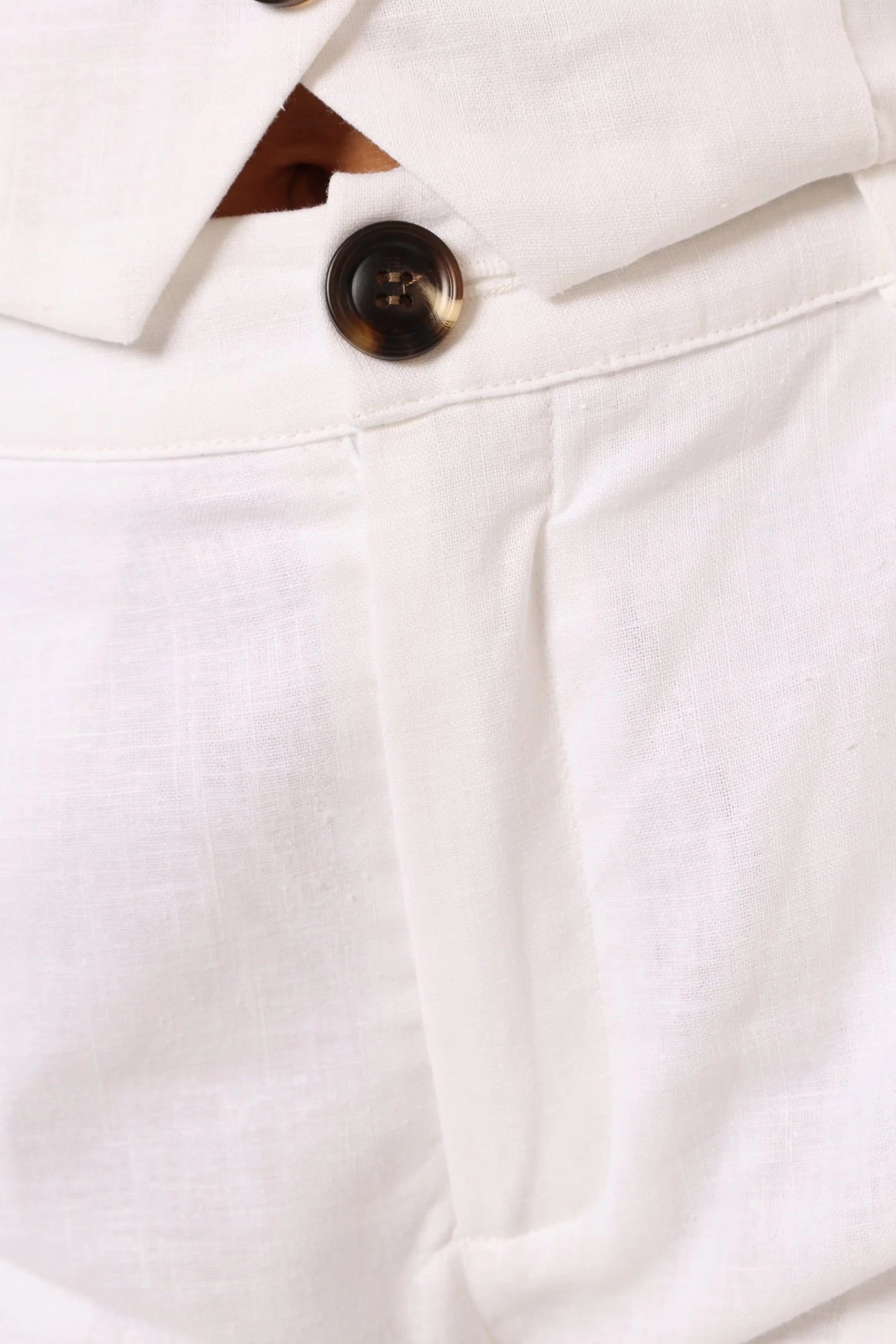 Hale Linen Shorts White
