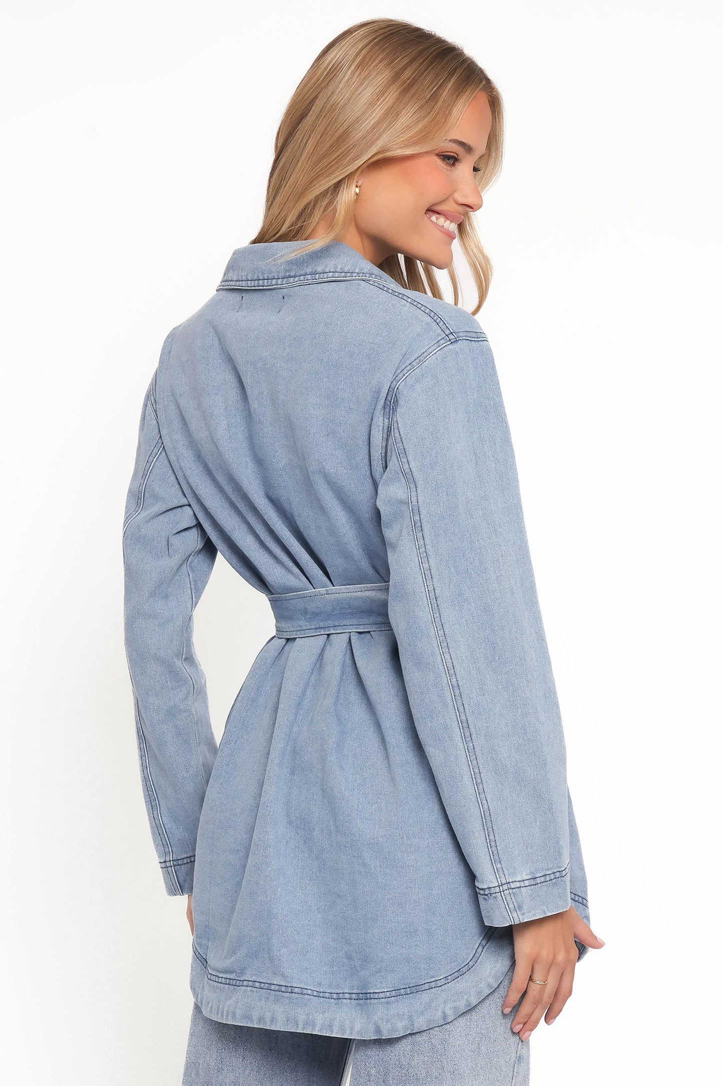Donovan Denim Tie Jacket Light Denim