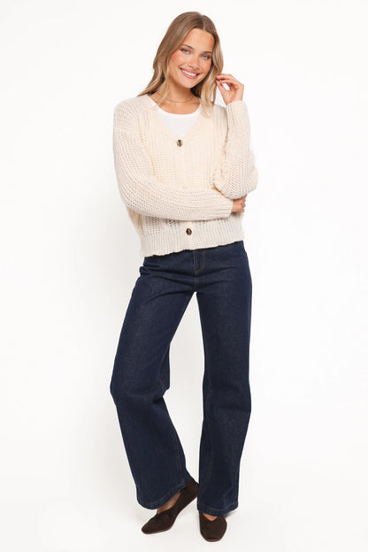 Henderson Thick Knit Cardigan Cream