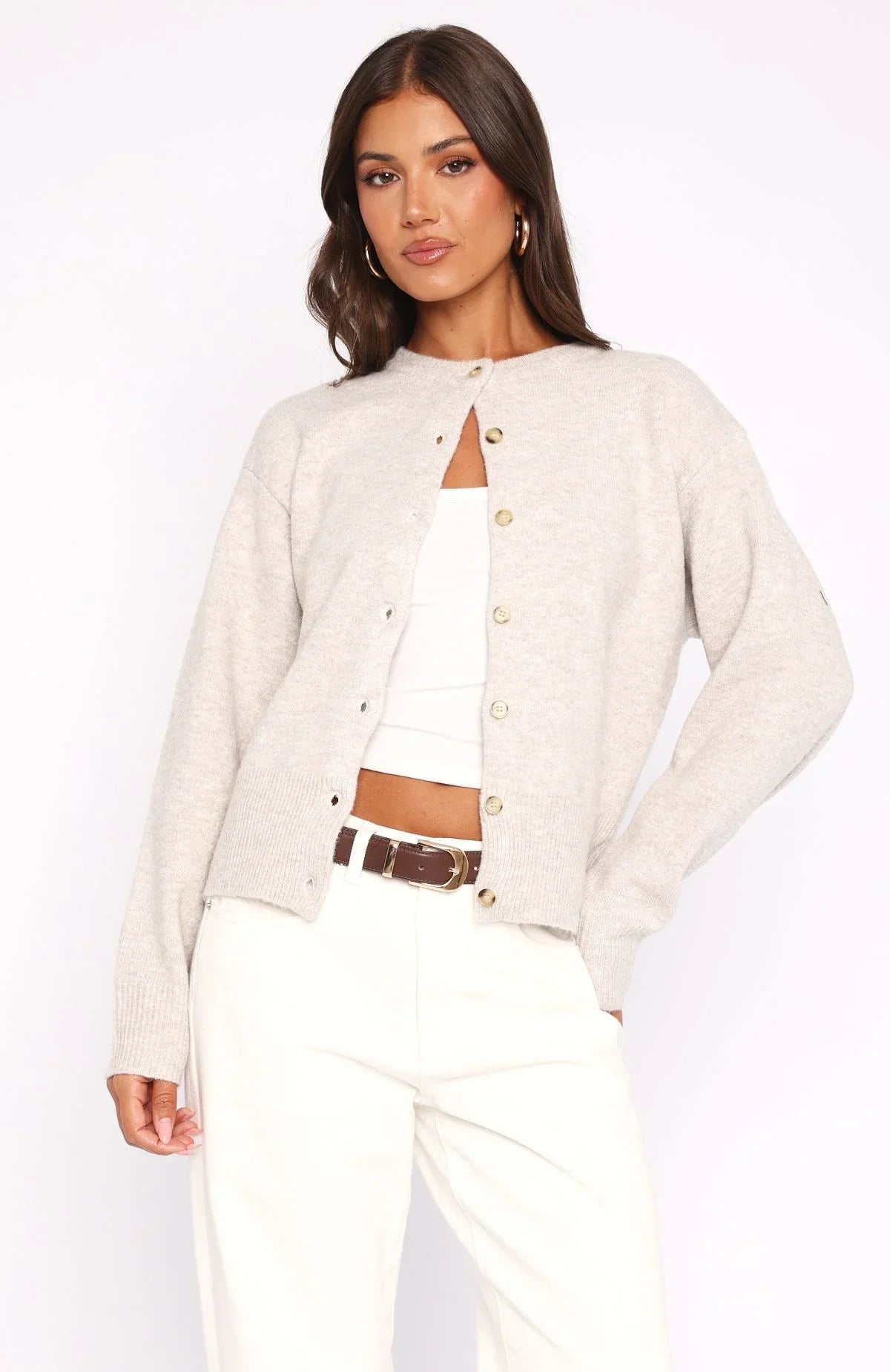 Helping Hand Knit Cardigan Oat