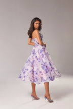 Blue Peony Tender spaghetti strap midi dress