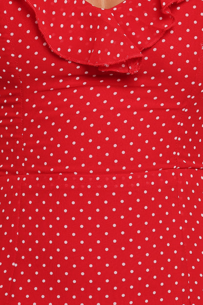 Judy Maxi Dress Red Polka Dot