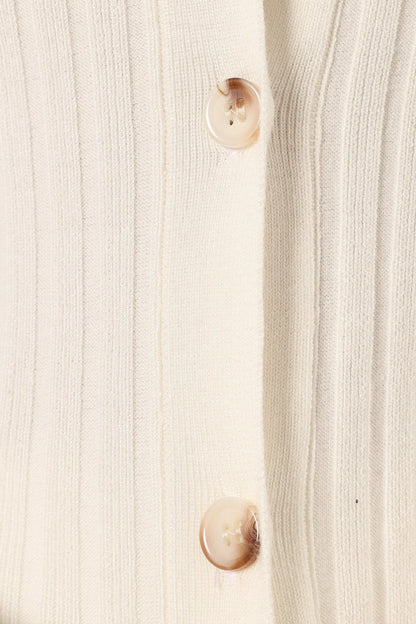 Aylia Ribbed Knit Set Off White