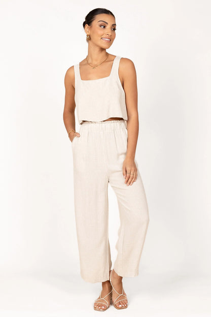 Eleanor Cropped Top Beige