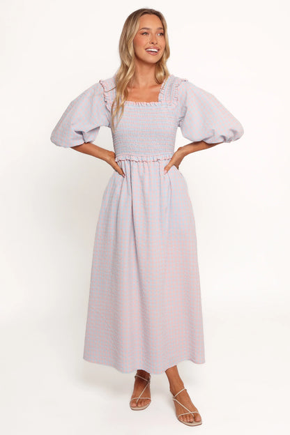 Lille Midi Dress Blue Gingham
