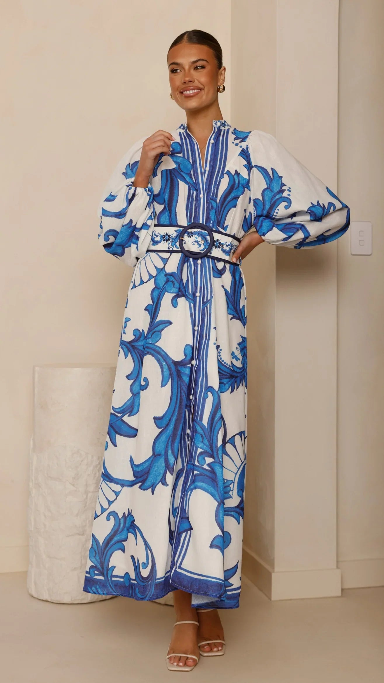 Carmal Long Sleeve Maxi Dress Paradise