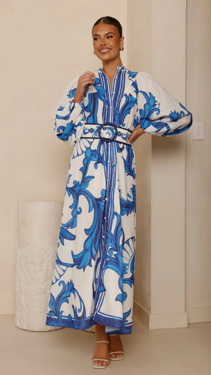 Carmal Long Sleeve Maxi Dress Paradise