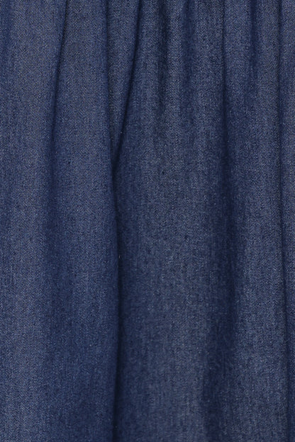 Meadow Midi Denim Skirt Dark Wash