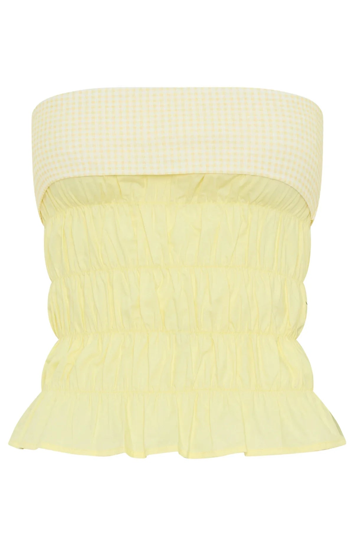 Changed Your Mind Strapless Top Lemon