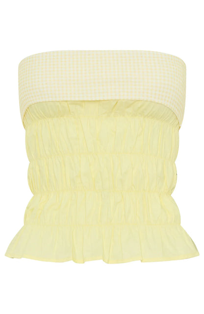 Changed Your Mind Strapless Top Lemon