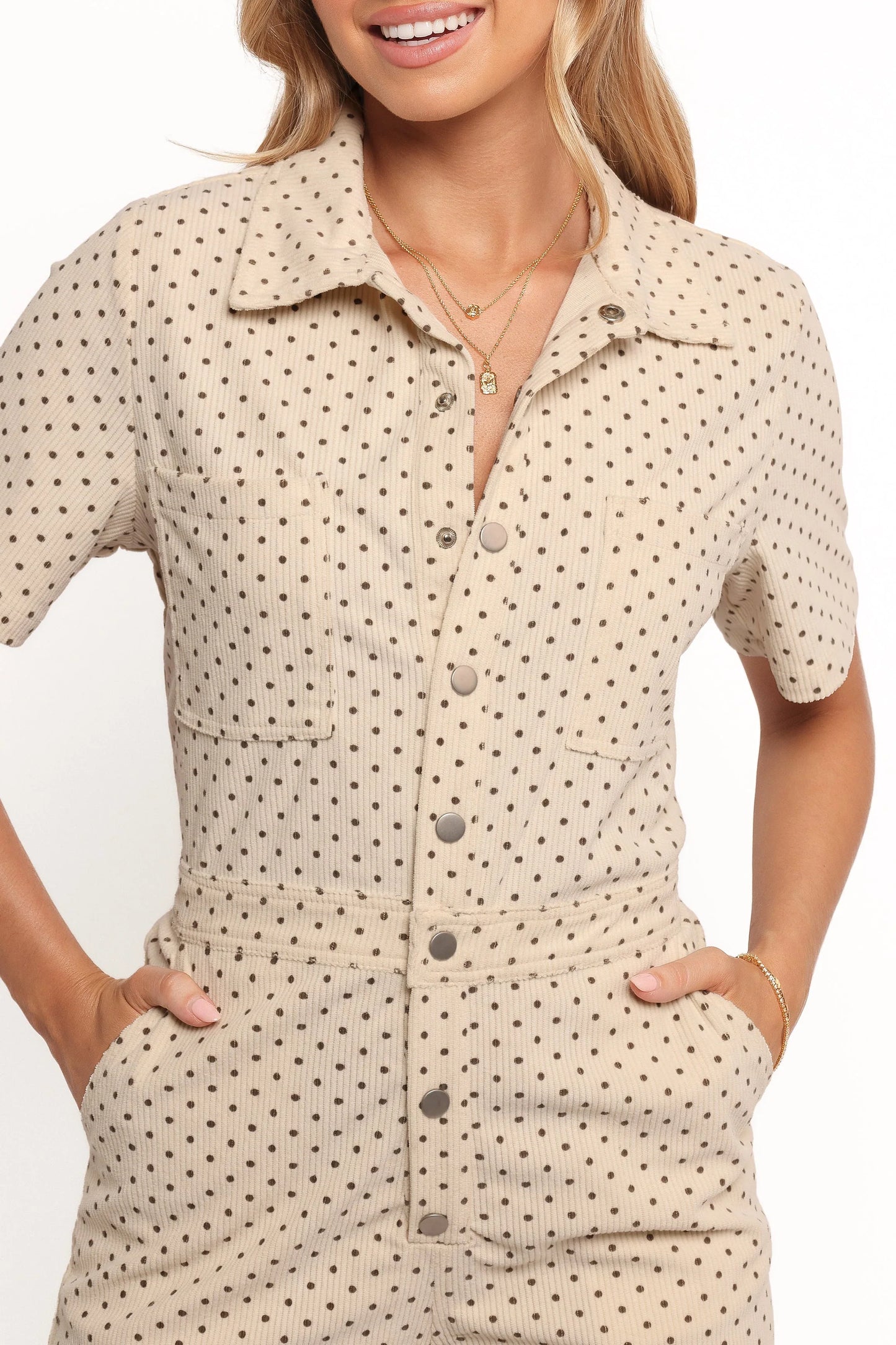 Mikia Jumpsuit Cream Brown