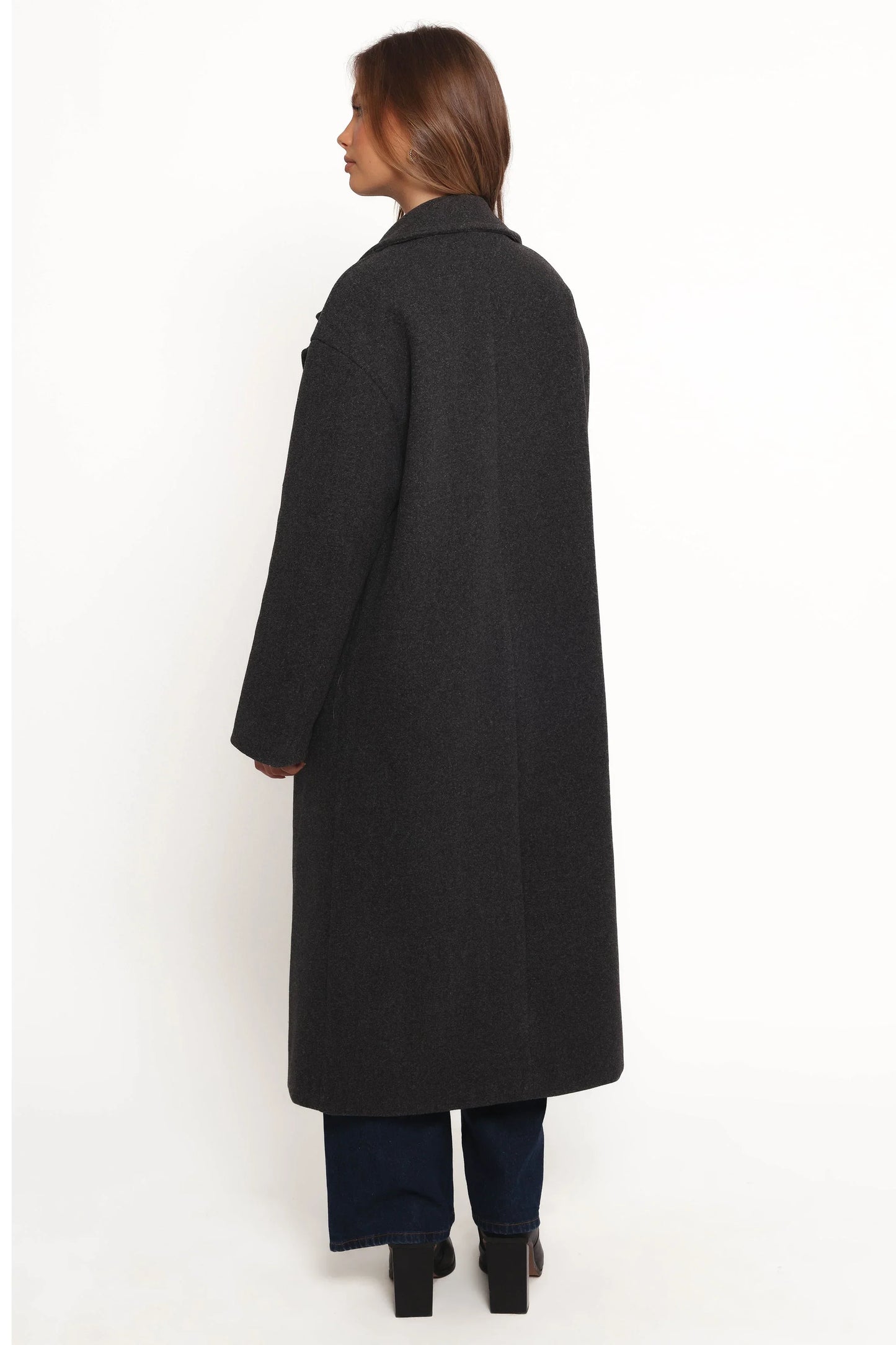 Brylie Oversized Coat Charcoal