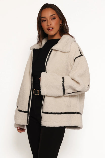 Ricki Faux Sherling Jacket White