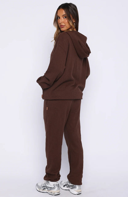 Moving Out Waffle Sweatpants Chocolate