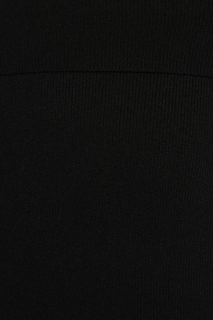 Archie Off the Shoulder Midi Dress Black