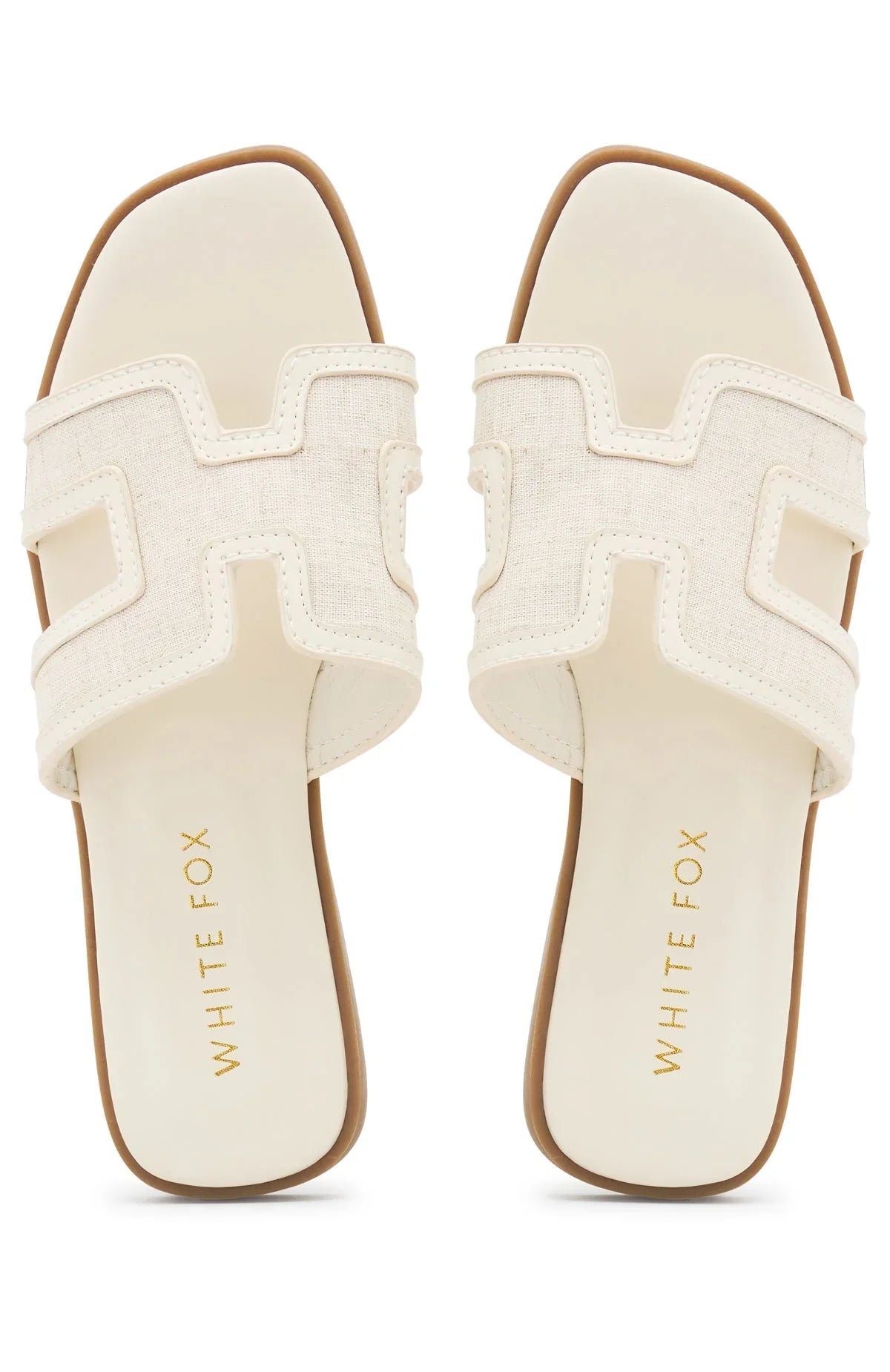 Sophia Canvas Sandals Cream Natural