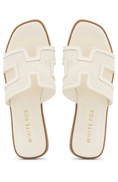 Sophia Canvas Sandals Cream Natural