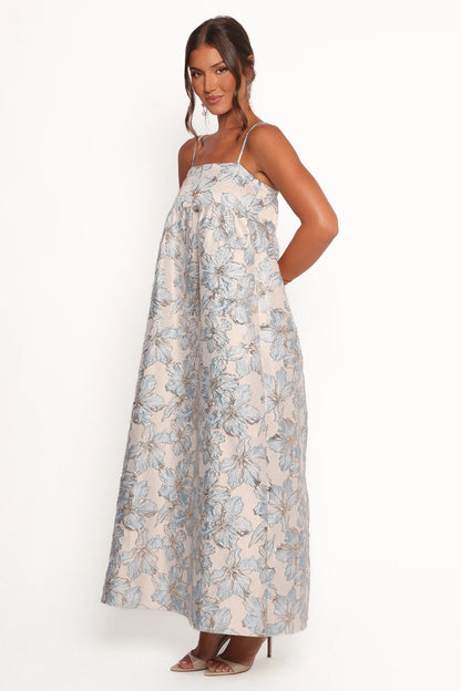 Yasmine Maxi Dress Baby Blue Floral