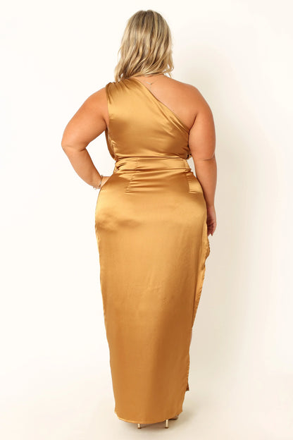 Nadia One Shoulder Maxi Dress Bronze