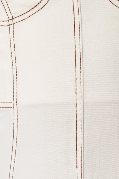 Everly Crossback Midi Dress White Denim