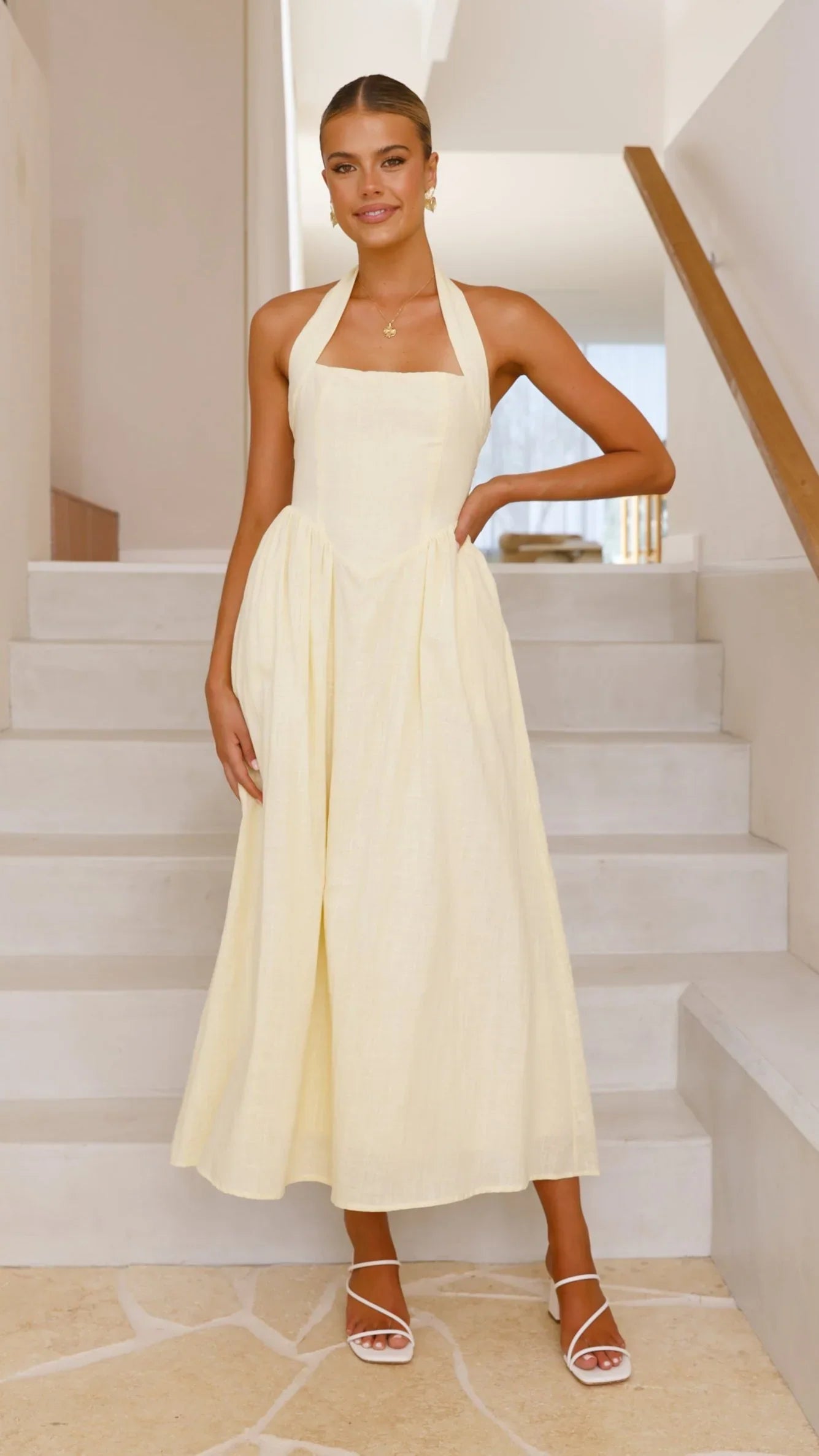Caden Maxi Dress Lemon