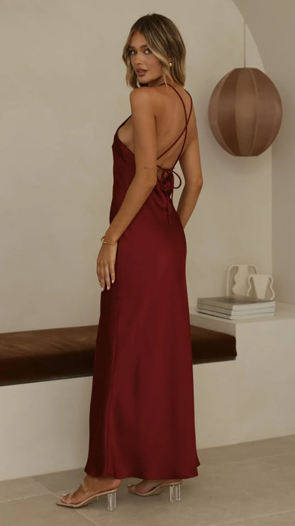 Chiara Maxi Dress Wine