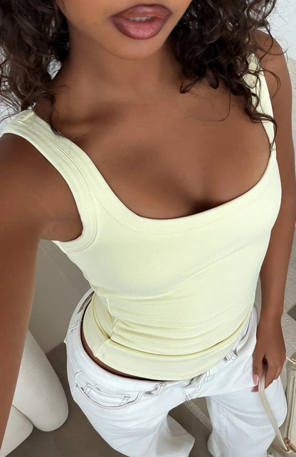 Chill Vibes Tank Top Lemon