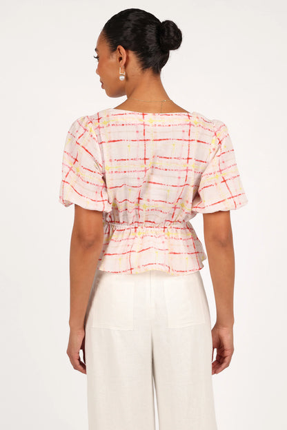 Pippi Top Sunset Check