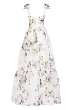 Apple Blossom Tender floral maxi tie strap dress