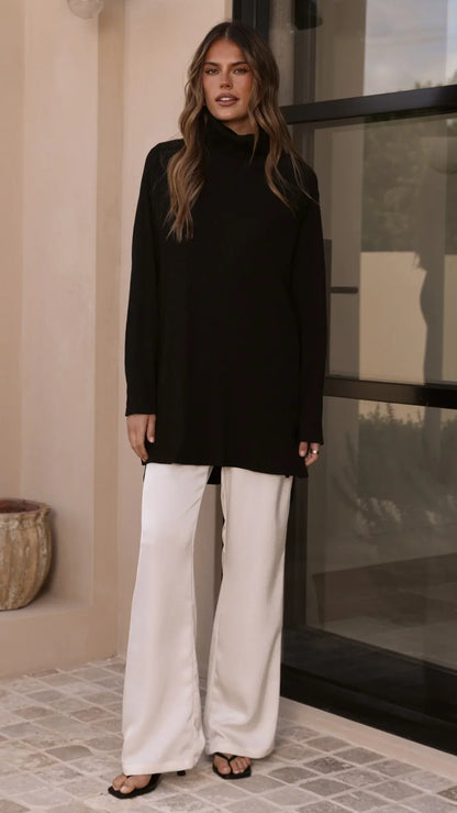 Ravio Oversized Rib Knit Black