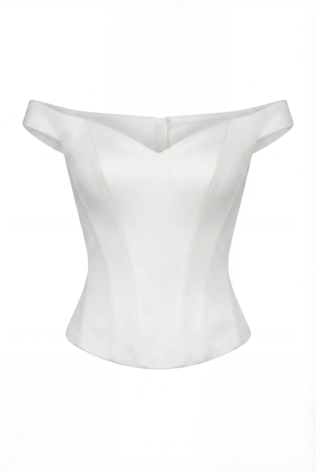 Soft White Corset with Lace Trim