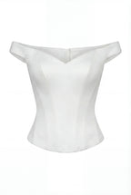 Soft White Corset with Lace Trim