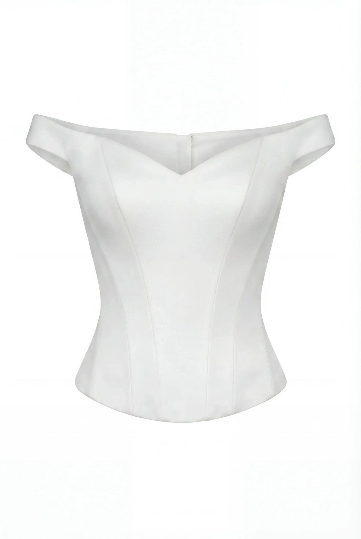 Soft White Corset with Lace Trim