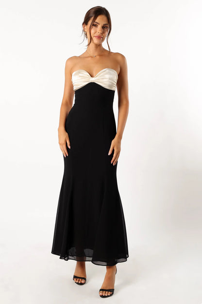 Cecilia Strapless Maxi Dress Black