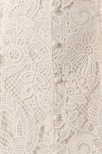Jagger Midi Lace Dress White