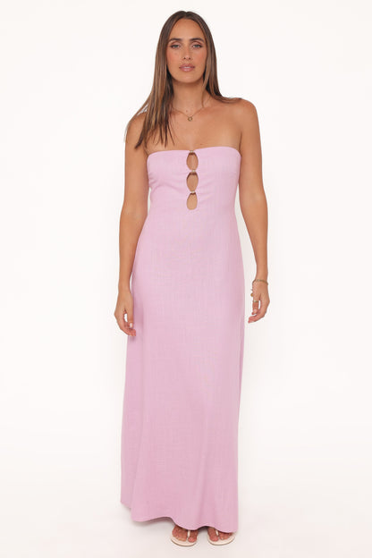 Bolton Strapless Maxi Dress Lavender
