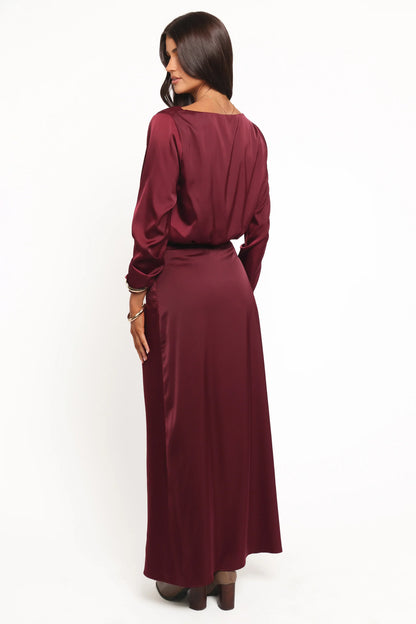 Catherine Skirt Set Burgundy
