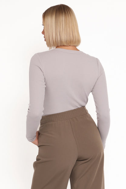 Cass Long Sleeve Top Grey