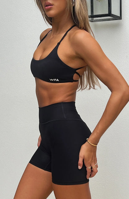 Keep Up High Waisted Shorts 4 Black