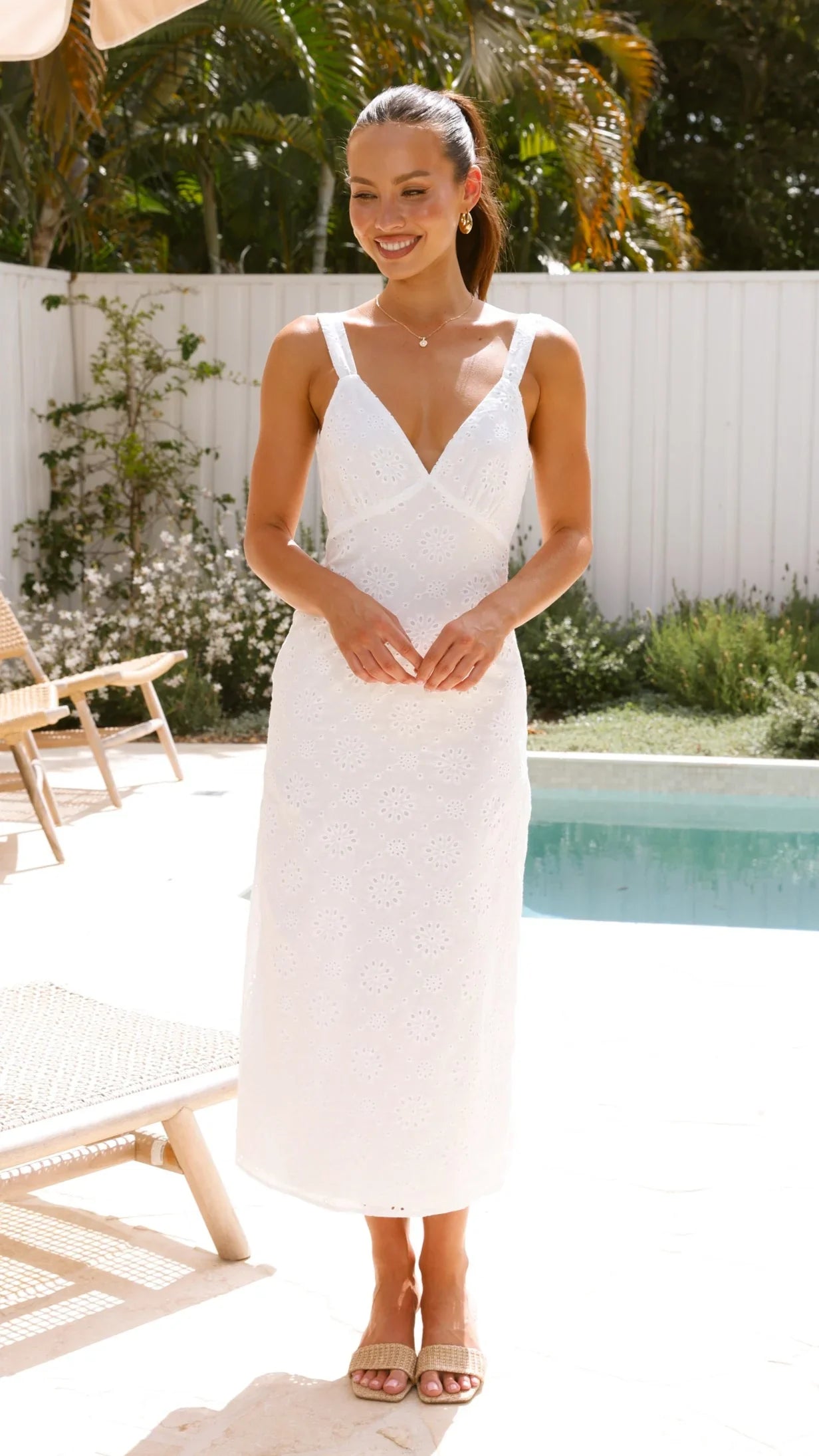 Tallulah Midi Dress White